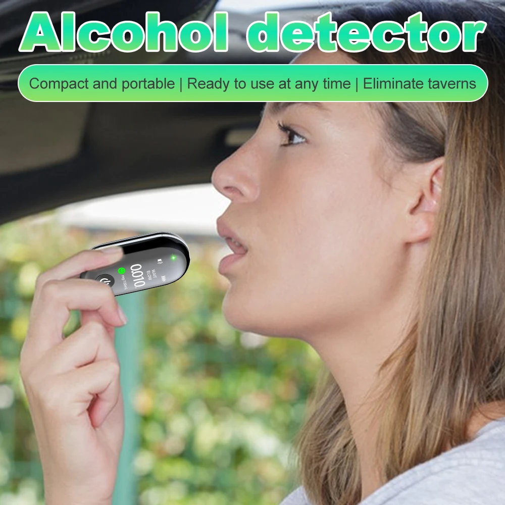 Non-Contact Alcohol Tester with LCD Digital Display Portable High Accuracy Breathalyzer Test Tools