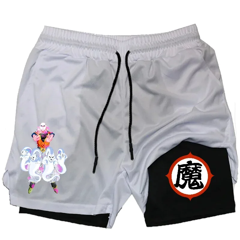 Anime Print Men's 2 in 1 Sports Training Quick Dry Mesh Shorts Men's Fitness 3