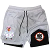 Anime Print Men's 2 in 1 Sports Training Quick Dry Mesh Shorts Men's Fitness 3