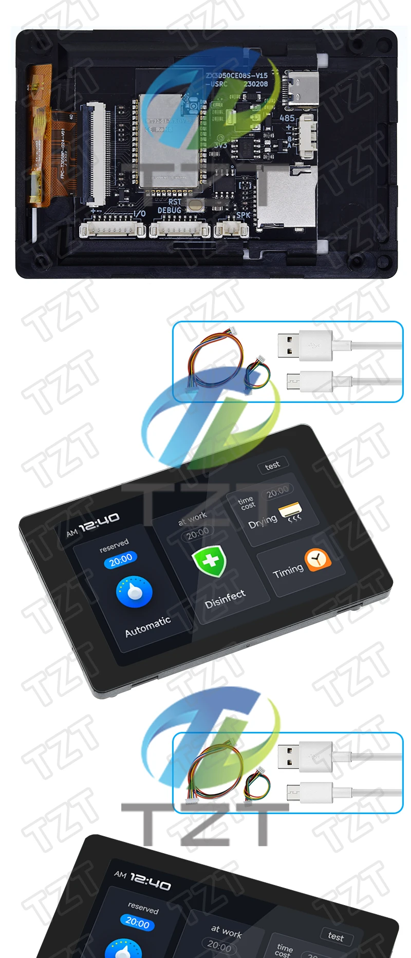 ESP32-Entwicklungsboard - WT32-SC01 PLUS mit 3,5 Zoll 320x480 Kapazitivem Multi-Touch LCD-Bildschirm, Integriertem Bluetooth und WLAN – Detail 8