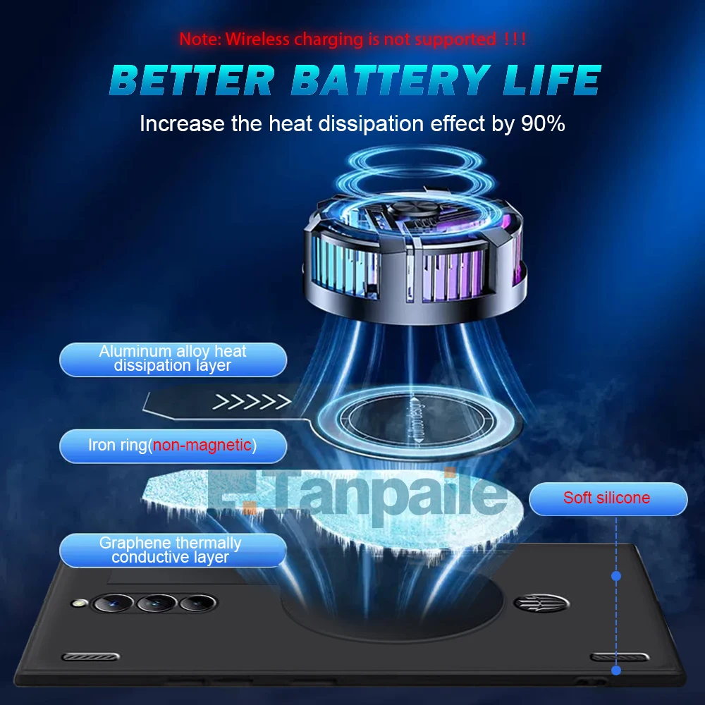 Enhanced Cooling Shockproof Silicone Case with Heat Dissipation