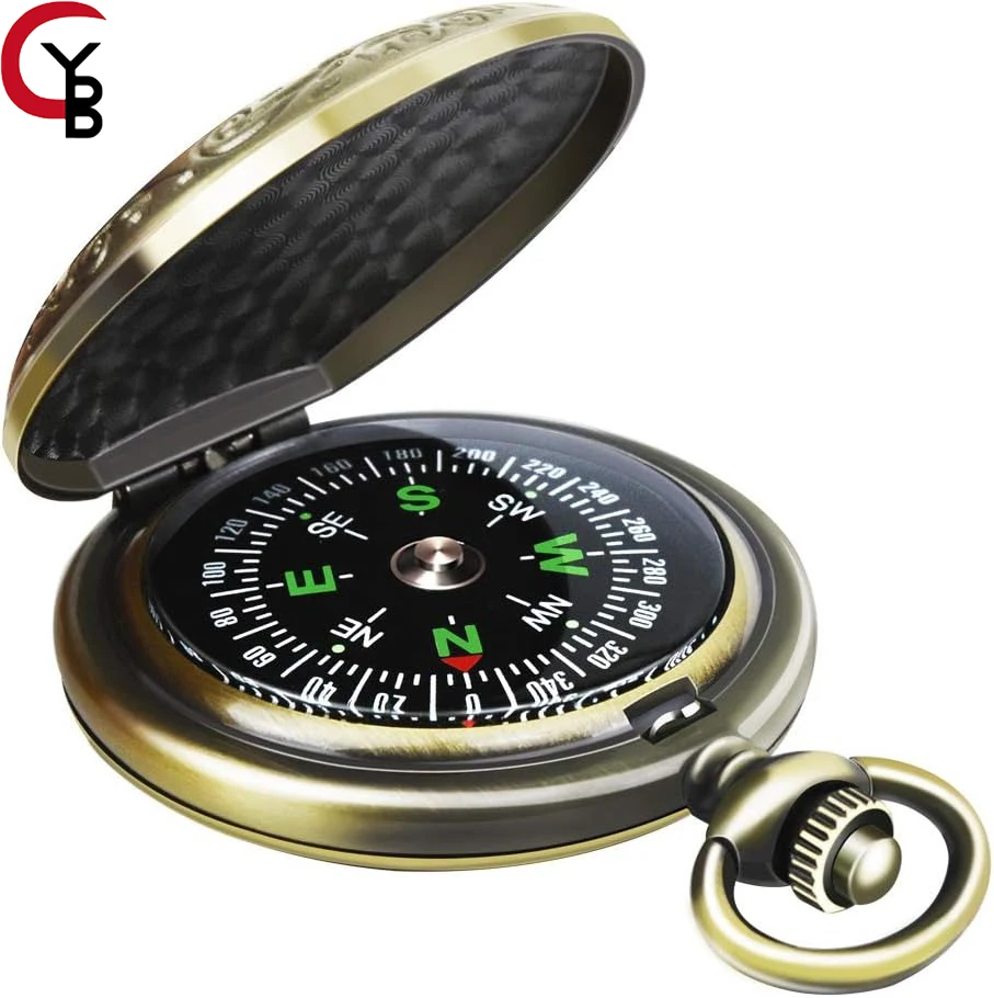 Multifunctional Zinc Alloy Compass for Hiking