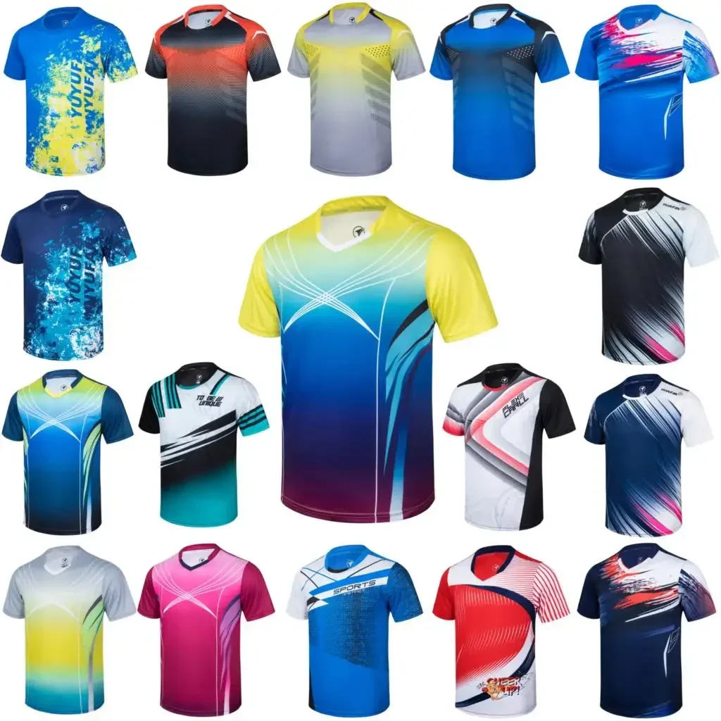New sport badminton T Shirts Men Women Tennis Girls Shirts , Children Table Tennis shirt Volleyball Jerseys Uniforms Team Game