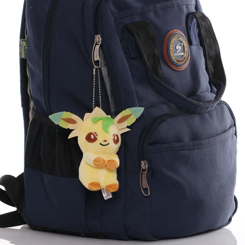 11cm Pokemon Plush Keychain Toys Eevee Sylveon Vaporeon Leafeon Kawaii Cartoon Anime Stuffed Pendant Dolls Kids Gift