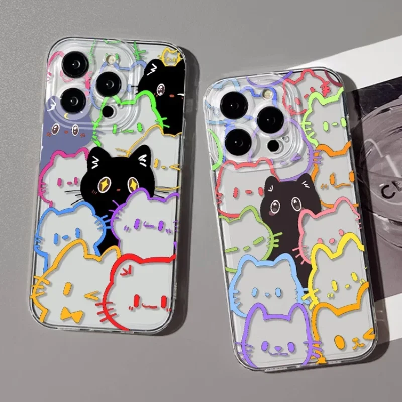 Stylish Black Cat Phone Cases
