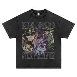 Vintage Washed JoJo's Steel Ball Run Streetwear T - Shirt - Anime Manga Gyro Zeppeli Design in Cotton - XXL (6)