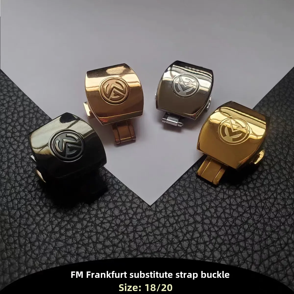 Frank Maddocks Watch Band Compatible Double Butterfly Clasp Foldable Steel Watch Band Accessory For Couples Watches 20mm fashion couple watches