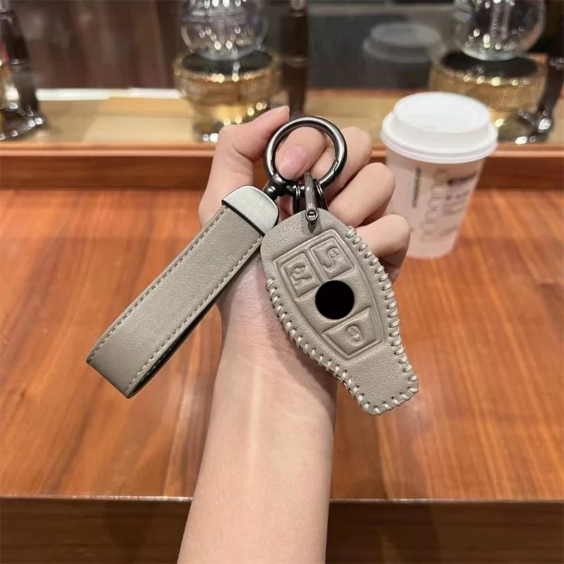 Custodia In Pelle Per Auto Smart Key Cover Shell Per Mercedes Benz A B C E Gl S Gla Glk Cls Class Amg W204 W205 W212 W463 W176 Portachiavi