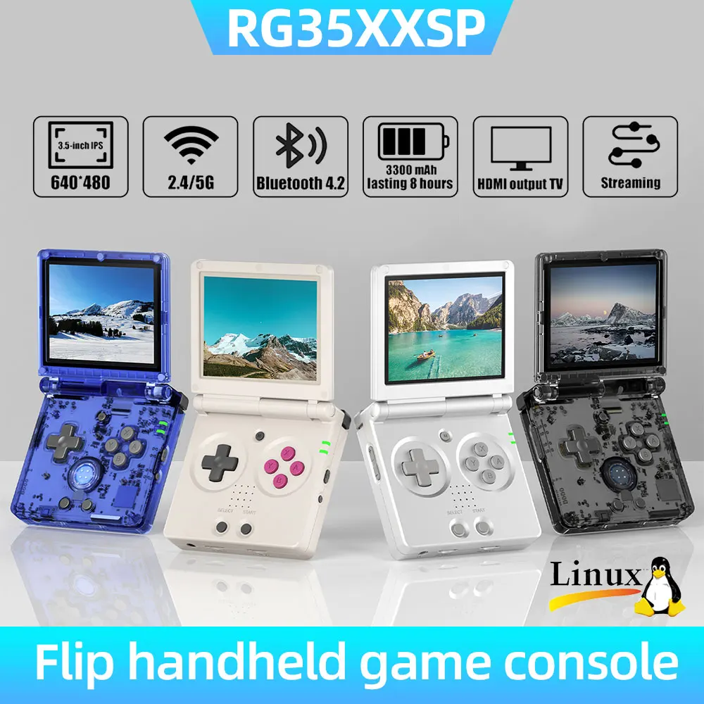 RG35XX 2024 Consola De Juegos Portátil Retro Sistema Linux HD Y Salida De Tv Pantalla Ips De 3 5 Pulgadas Tarjeta 64g Tf 5500 Juegos Clasicos RG35XX 2024 Consola De Juegos Portátil Retro Sistema Linux HD Y Salida De Tv Pantalla Ips De 3 5 Pulgadas Tarjeta 64g Tf 5500 Juegos Clasicos