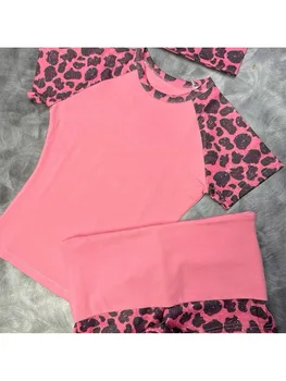 2026 New American Retro Leopard Pattern Splicing Top and Shorts Set Y2K Punk Street Fashion Trend Personalized Casual Hot Girl 1
