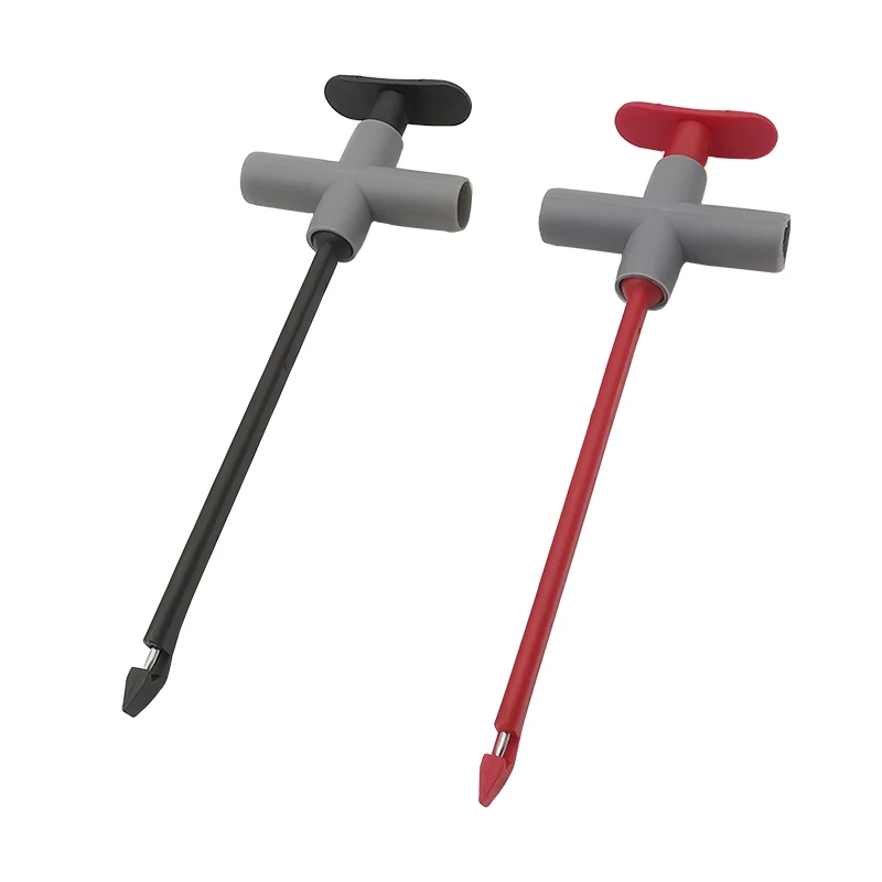 

1Pair P5010 Insulated Test Clips Hook to 4mm Banana Socket Puncture Probe Repair Multimeter Test Tools For 4mm Banana Plug Leads
