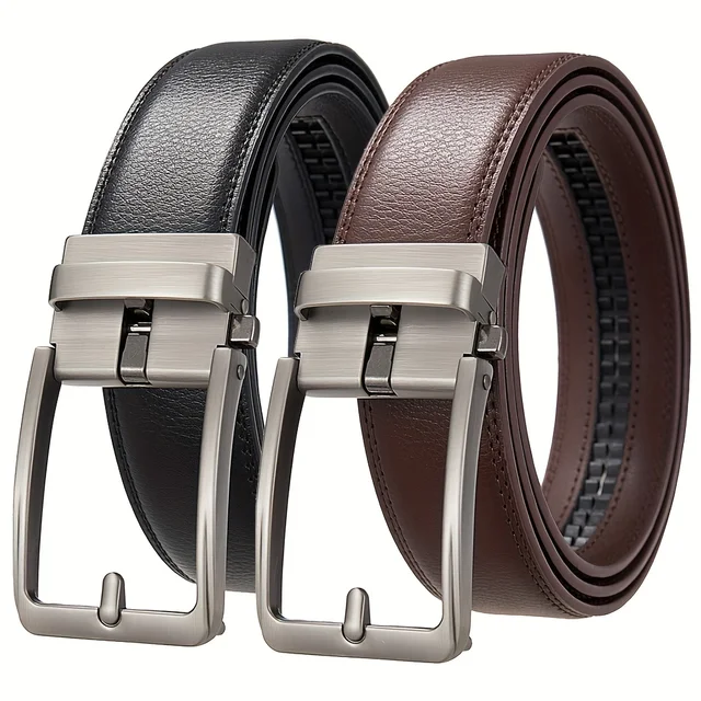 Ceinture de luxe pour homme, 3,5 cm, taille 105-140 150 160 170 cm, ceinture en cuir de grande taille, boucle automatique, ceinture masculine tendance 1