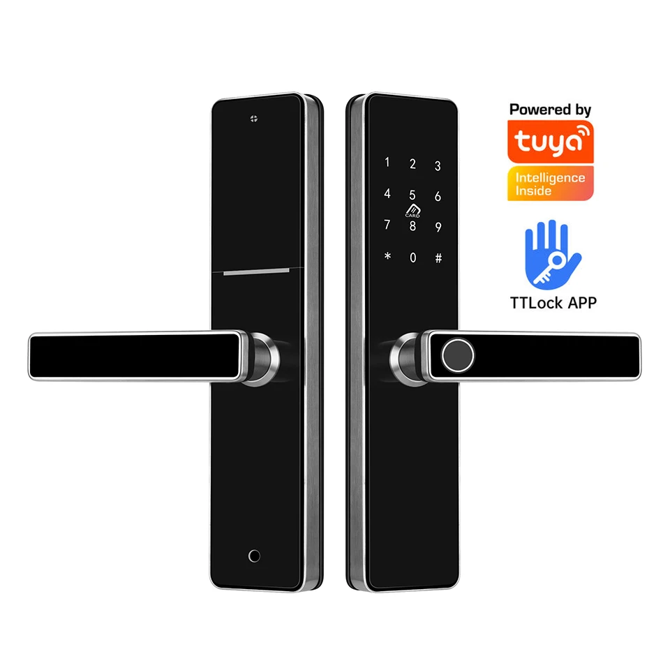 

Smart Door Lock with Digital Password Combination and Ttl Control Fingerprint,Support RFID Card Emergency Key