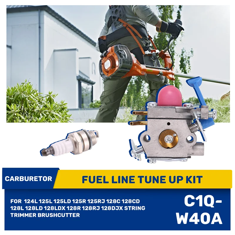 C1Q-W40A 기화기 124L 128R 128DJX 장인 스트링 트리머 545081897 연료 라인 튠업 키트 포함