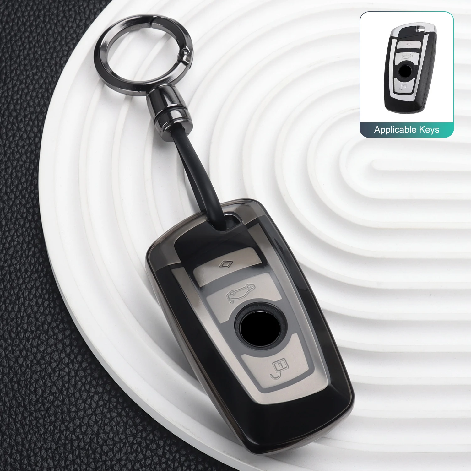 Sleek Transparent Car Key Protective Cover