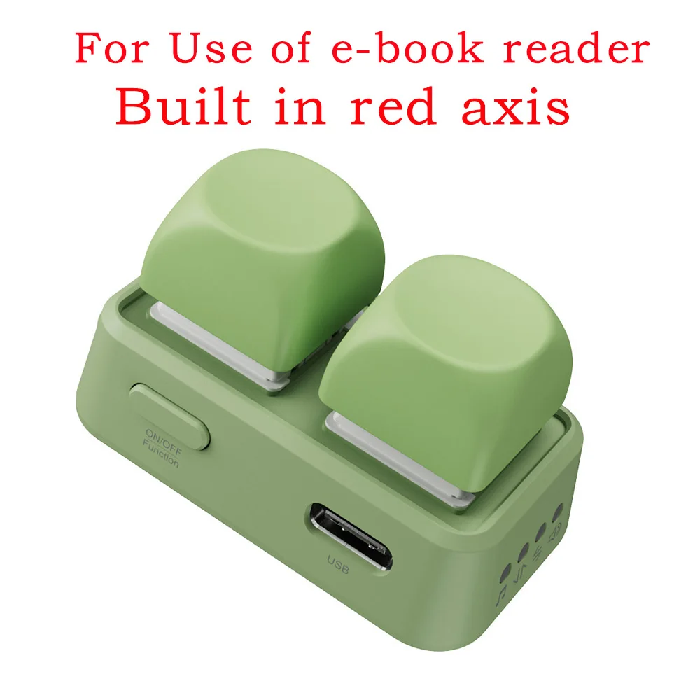 Bluetooth Dual Button Keypad Remote for E-book Page Turning and Video Swiping