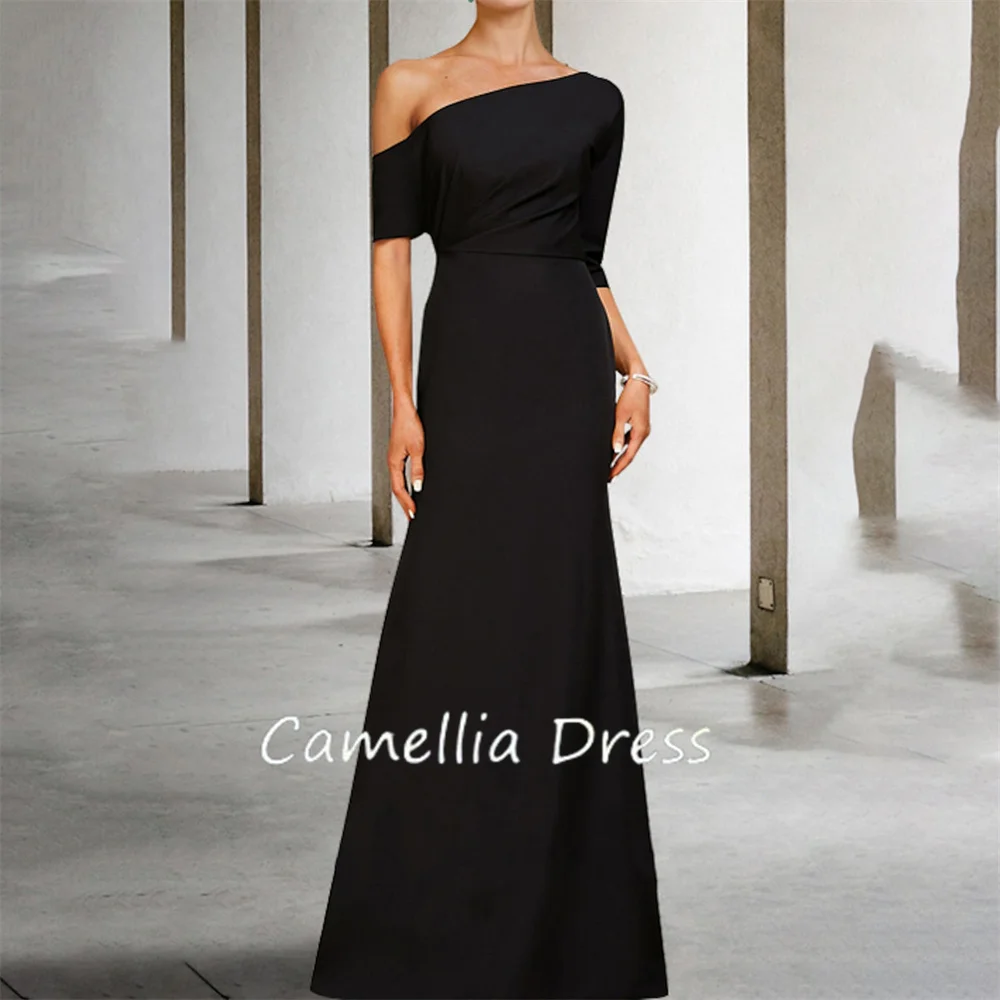 

Elegant One Shoulder Mother Of The Bride Dress A-Line Floor Length Chiffon Formal Dresses Vestidos Mae Da Noiva Casamentos