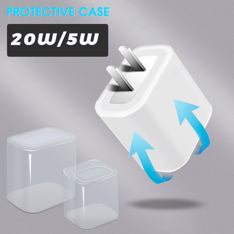 Per Apple Pd 18W 20W Usb-C Adattatore Di Alimentazione Usb Tipo-C Cavo Caricabatterie Rapido Protector Custodia Morbida In Tpu Custodia Trasparente Gu