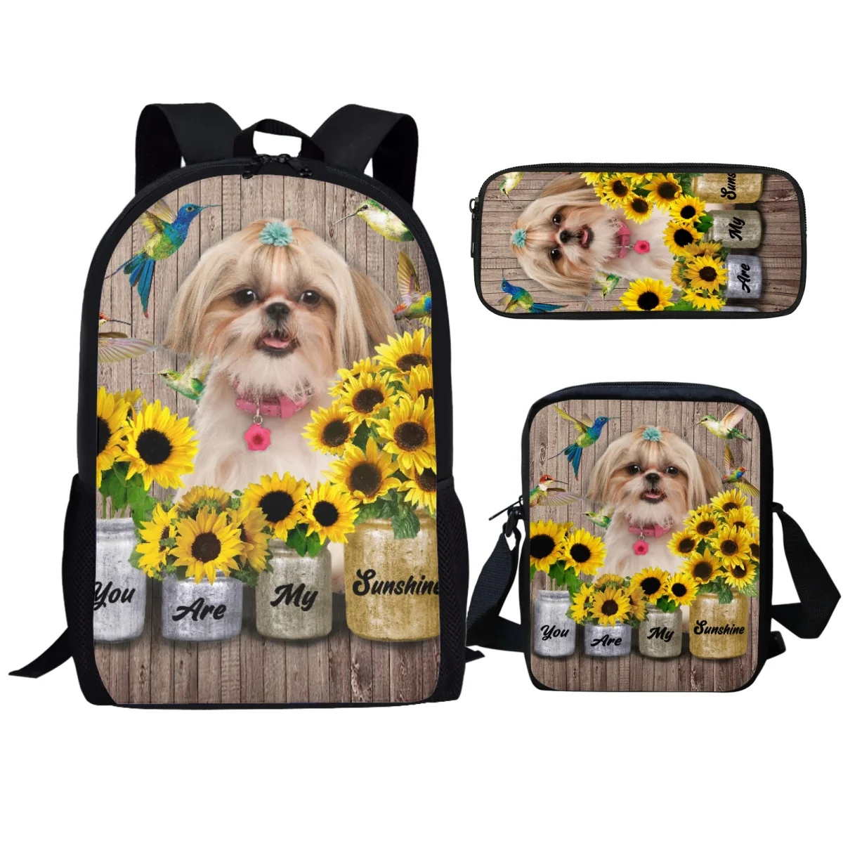 

New Trend Funny Dogs Female Backpacks Cute Pet Boys Girls Casual Pencil Case Outdoor School Students Large Storage Capacity Bags
