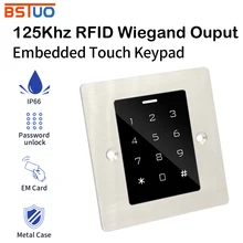 Tastiera di controllo accessi integrata in metallo impermeabile 125KHz RFID Keyfob Reader 2000 apriporta utente Wiegand 26 Output