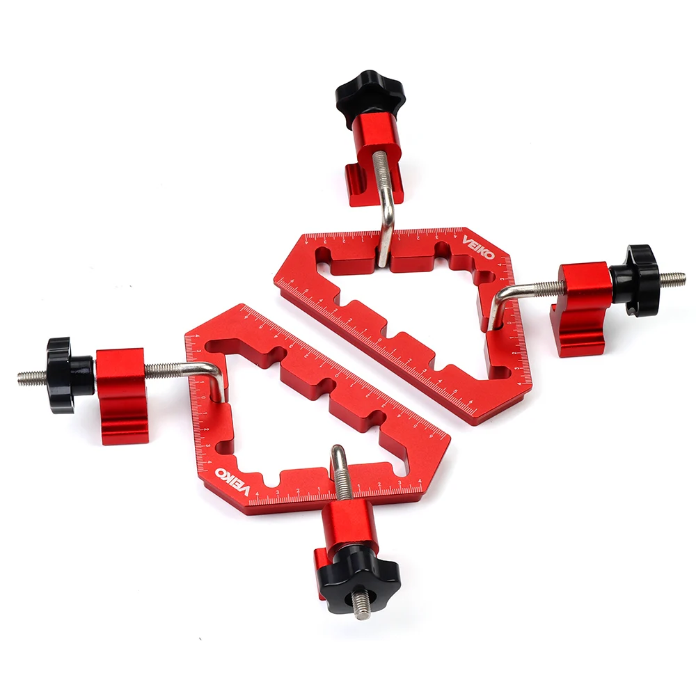 2Pcs Woodworking 45 and 90 Degree Right Angle Clamps Aluminum Alloy