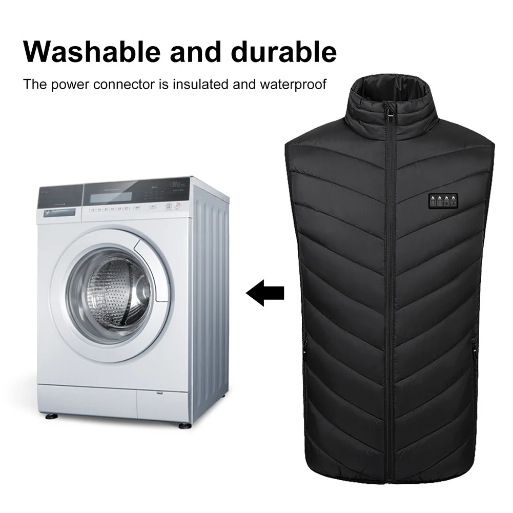 USB Heated Jacket Men Women Electric Heated Vest Heating Vest Bodywarmer Usb Inner Heat Clothes for Outdoor 17 Areas
