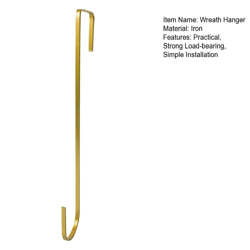 12/15 Inch Front Door Christmas Hook Wreath Hanger Rustproof Ultra-Thin Design Easy Installation Halloween Decoration Holder