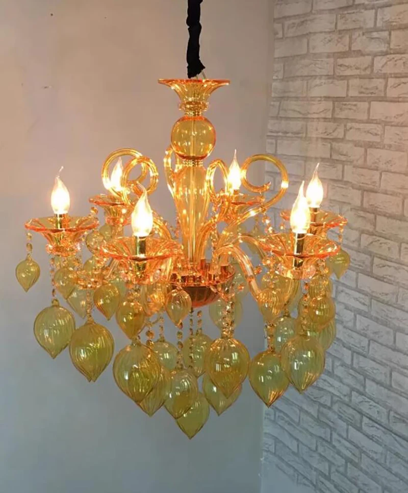 Modern Chandelier Lighting Blue Hanging lamp for Living Room Glass Bubbles Chandelier for Dining Room Hanging Light Fixture