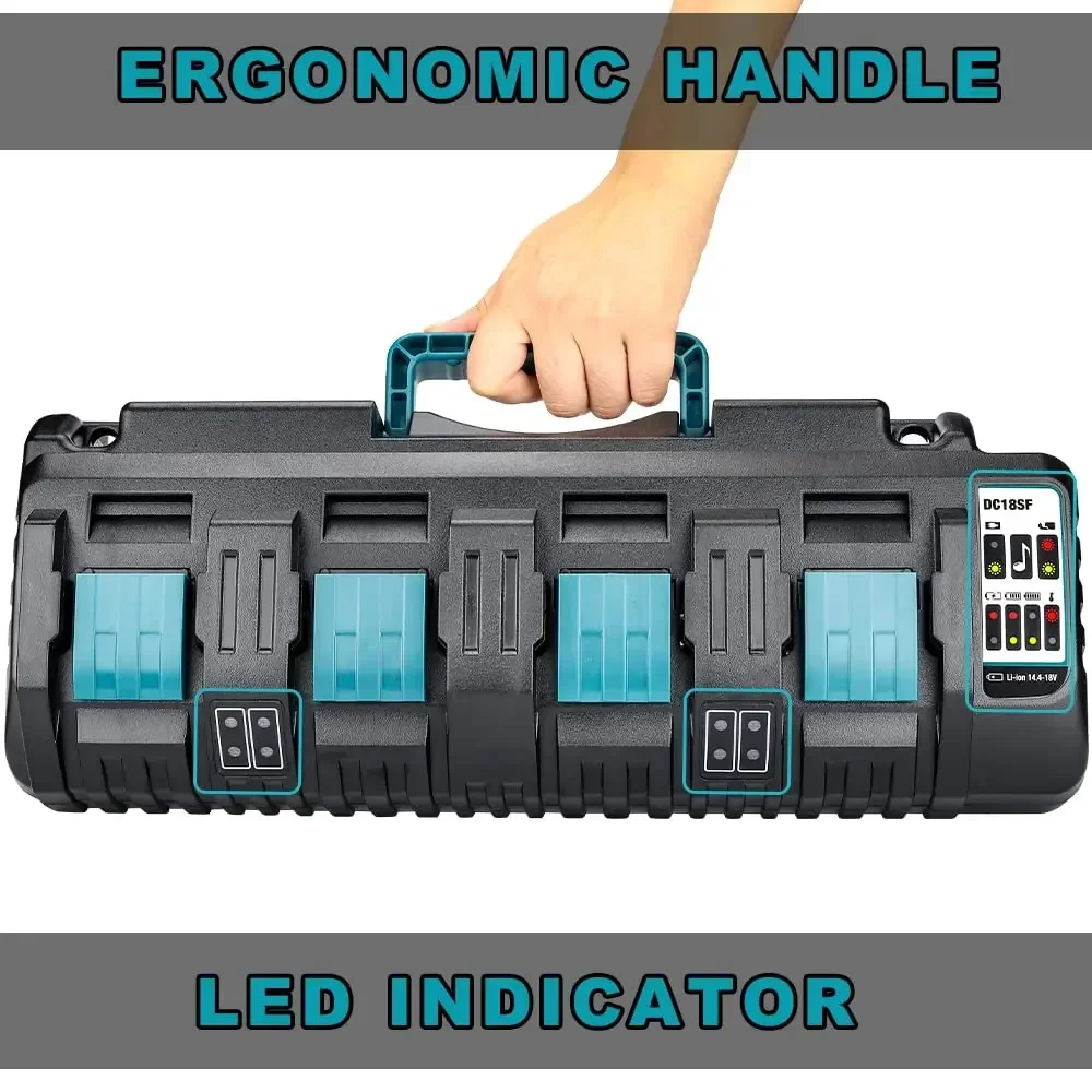 마키타 BL1430 BL1830 14.4V 18V USB 충전용 DC18SF 4포트 리튬이온 배터리 충전기 모바일폰 파워뱅크 DC18RE DC18RD DC18RF