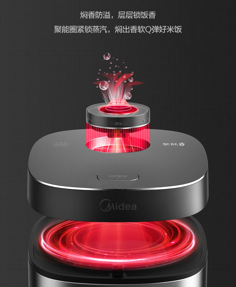 Midea Rice Cooker Household 3L 4L 5L Large-capacity Intelligent Multifunctional Rice Cooker for 4-6 People Rice Cooker 220V