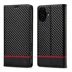 Carbon Fiber Magnetic Flip Case | Soft Leather for Poco X4 Pro 5G (T2)