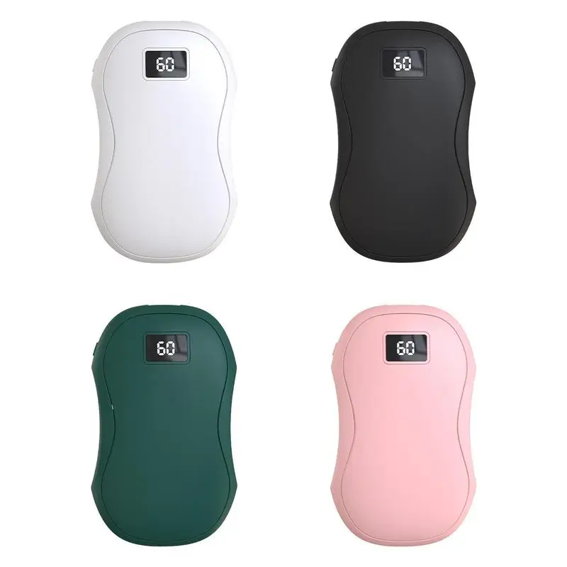 2-in-1 Digital Display Hand Warmer Portable USB Charging Power Bank Three Gear Temperature Adjustable Heater