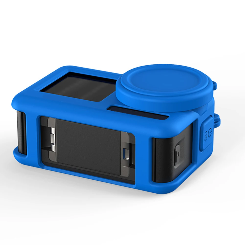 Silicone Protective Case Cover Quick Release Border Protector Cover with Neck Rope for DJI Action 3 4 Camera Accessories