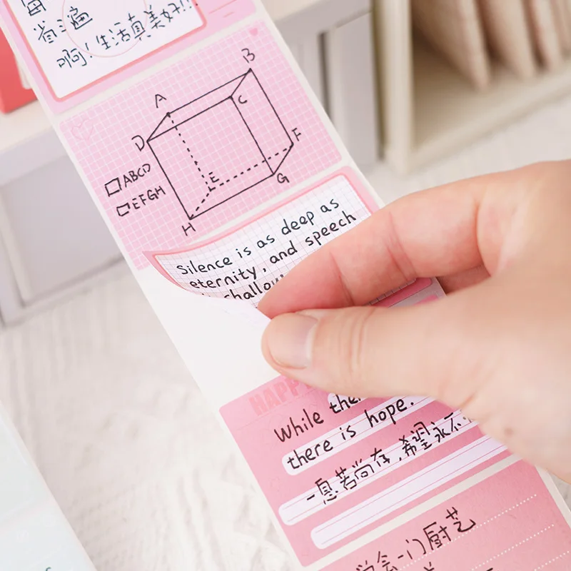 256 sheets 1 box pull-out sticky notes gradient color full adhesive sticky notes roll student simple tearable