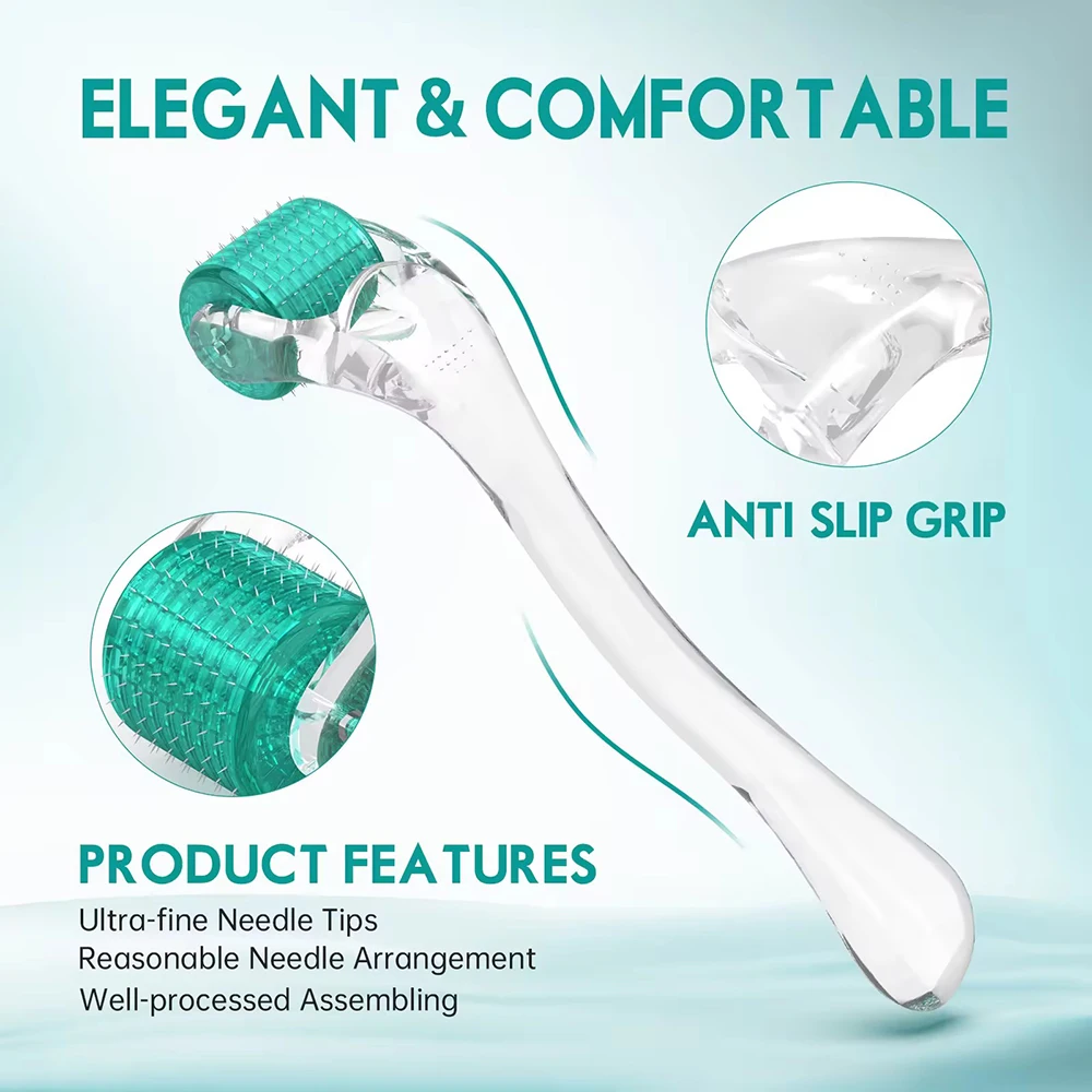 Derma Roller 192 pins Titanium Real Individual Needles Microneedling for Scalp Beard Hair Growth Deep Nourishing Massage