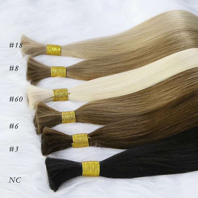 Hot Bulk Human Hair Straight Hair For Braiding No Weft Extensions Color #60 Remy Human Bulk Bundles For Braid
