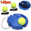 1-20pcs Heavy Duty Tennis Training Aids Base With Elastic Rope Ball Practice Self-Duty Rebound Tennis Trainer Padel Accessories