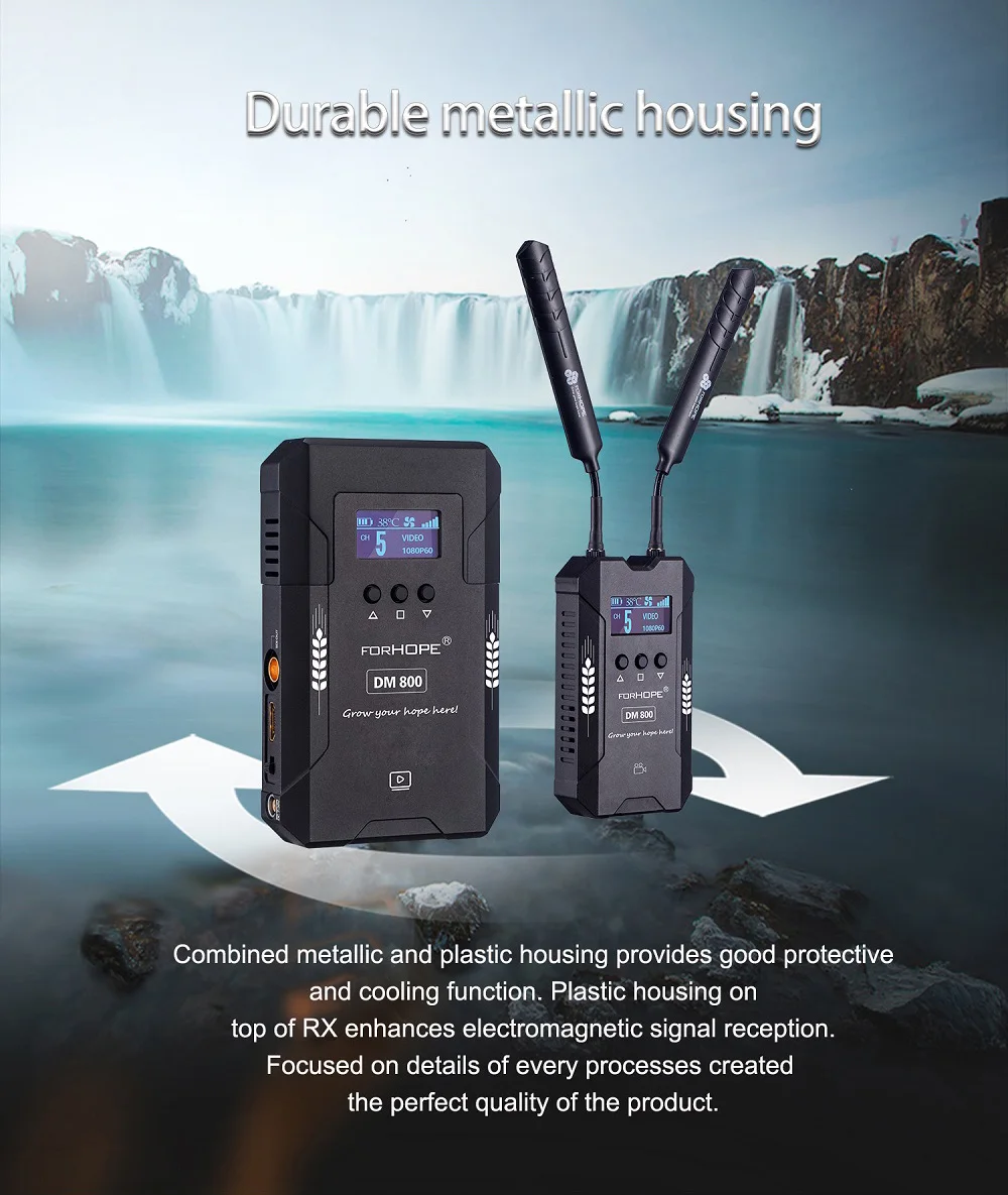 DM800 for Film Shooting 800FT Wireless Video Transmission System HDMI-Compatible