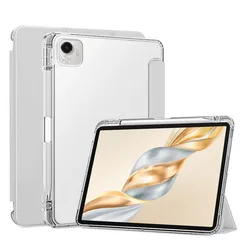 Premium Tablet Cover with Folding Flip Stand and Pencil Holder for Honor Pad X10 Pro (Gray)