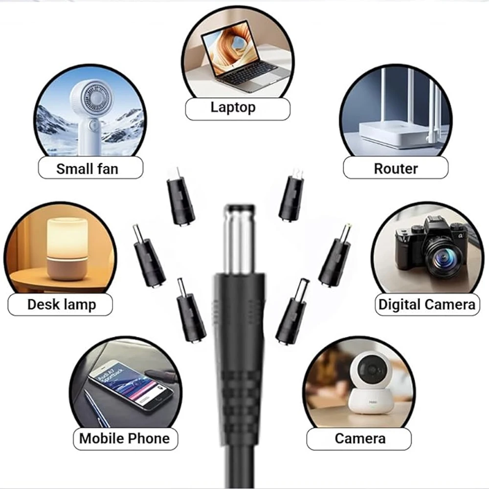 USB C-DC 전원 케이블 140W PD 타입 C-5V 9V 12V 15V 20V 28V 조절 가능 전압 어댑터 연결 케이블 (노트북, 라우터용)