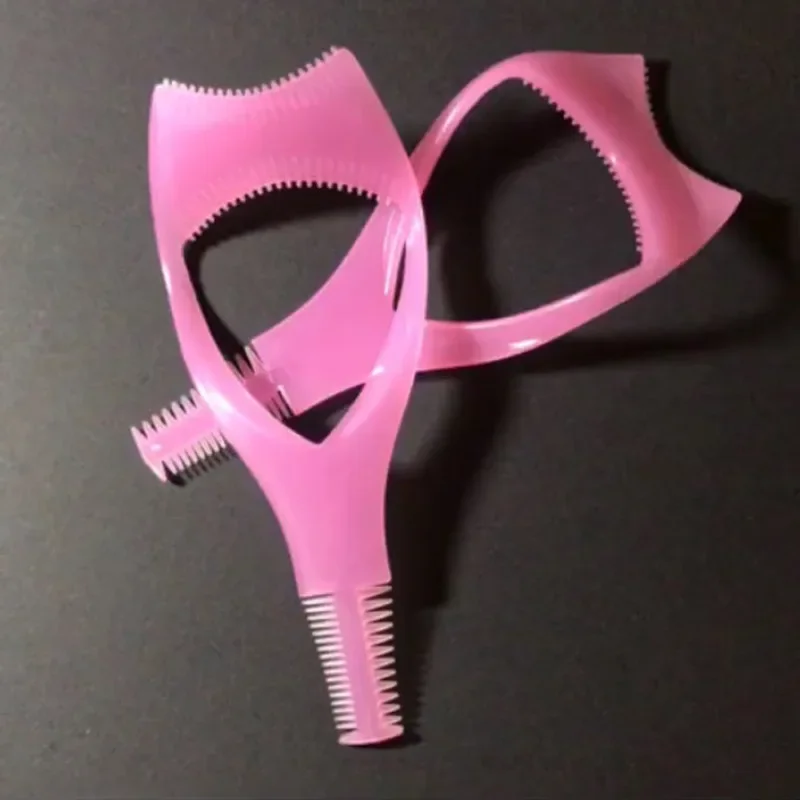 Description Picture 3 of item3 In 1 Makeup Mascara Shield Guard Curler Applicator Comb Guide Card Makeup Tool Beauty Cosmetic Tool 3 Colors Eyelash Tools