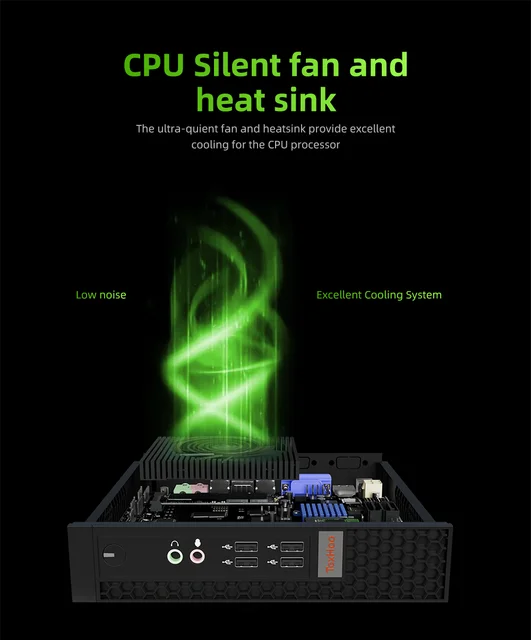 Mini PC YCTipc con Intel Core, 8GB RAM, 512GB SSD, WiFi Dual Band y BT 4.2