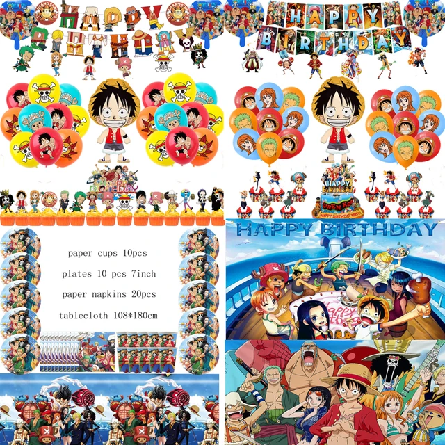 Birthday Decoration One Piece Luffy  One Piece Anime Birthday Theme -  Party - Aliexpress