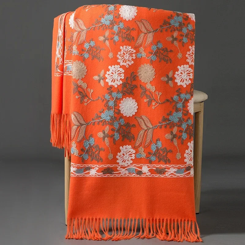 Embroidered snow beads-Orange