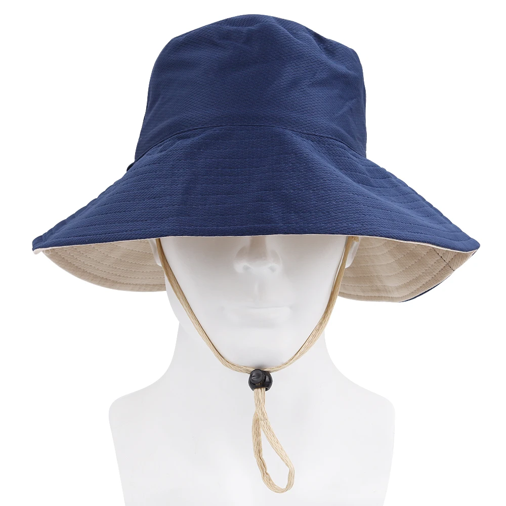Hot Sale Double-ided Foldable Bucket for Women Girl Summer Anti-UV Wide Brim Sun Hat Vior Fiherman Cap Beach Fihing Hat_senzul.com