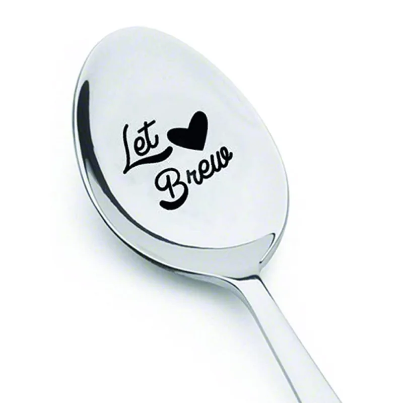 Romantic Stainless Steel Love Letter Spoons - Perfect Valentine's, Wedding, or Anniversary Gift