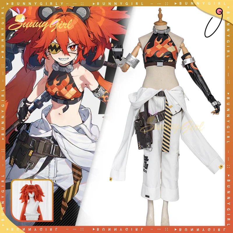 

Koleda Belobog Cosplay Costume Zenless Zone Zero Cosplay Jumpsuits Wig Suit Cool Uniform Halloween Party Roleplay Outfit Women