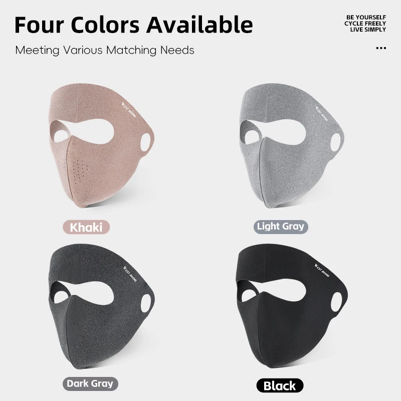 WEST BIKING Windproof Cycling Mask Warm Breathable One-Piece Face Mask for Men And Women Dustproof Sports Hiking Face Cover