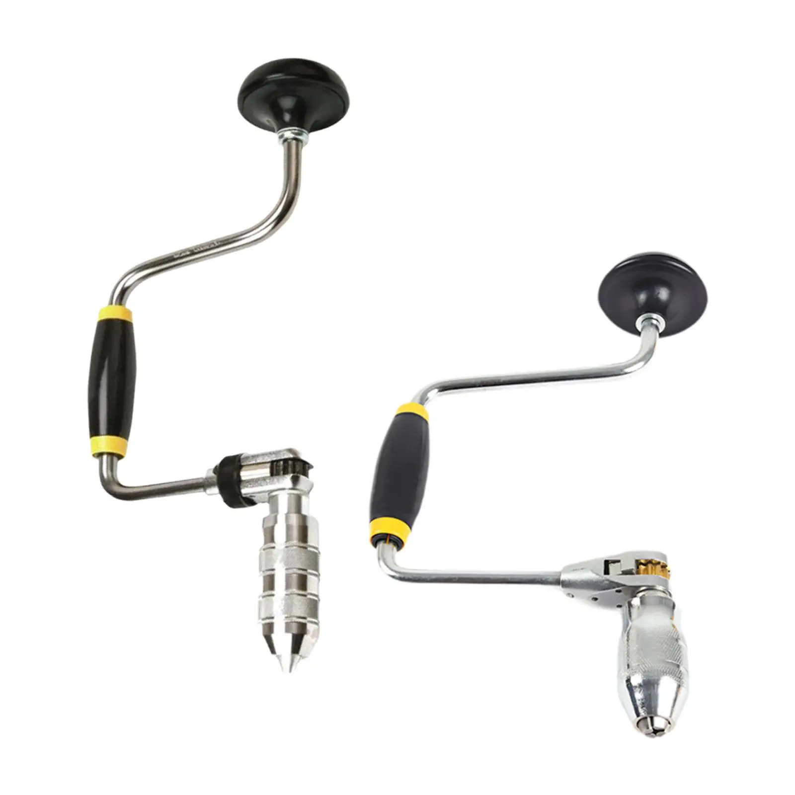 2 Pcs Capentes Bit Baces, Hand Cank Dills With 4-Jaw