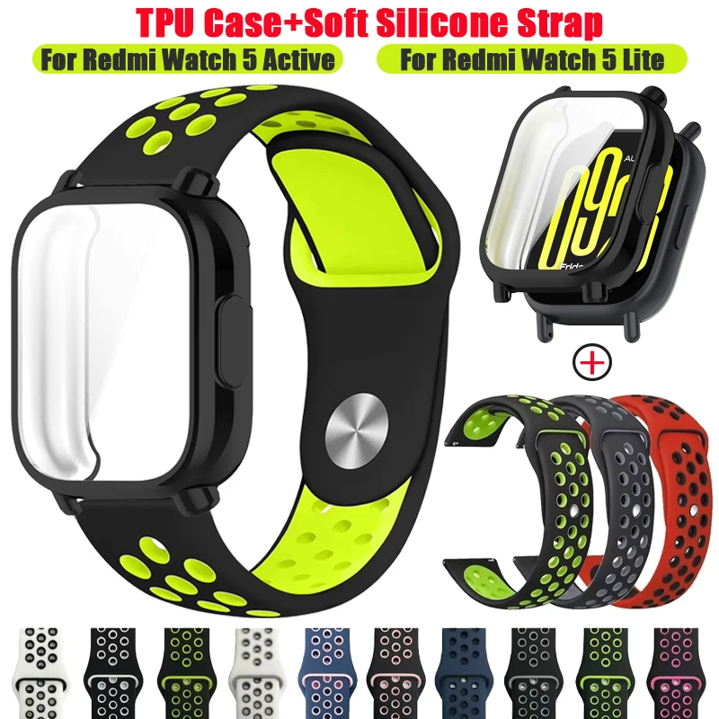 Soft Silicone Strap with TPU Case and Screen Protector